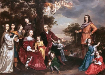 Willem van den Kerckhoven und Familie